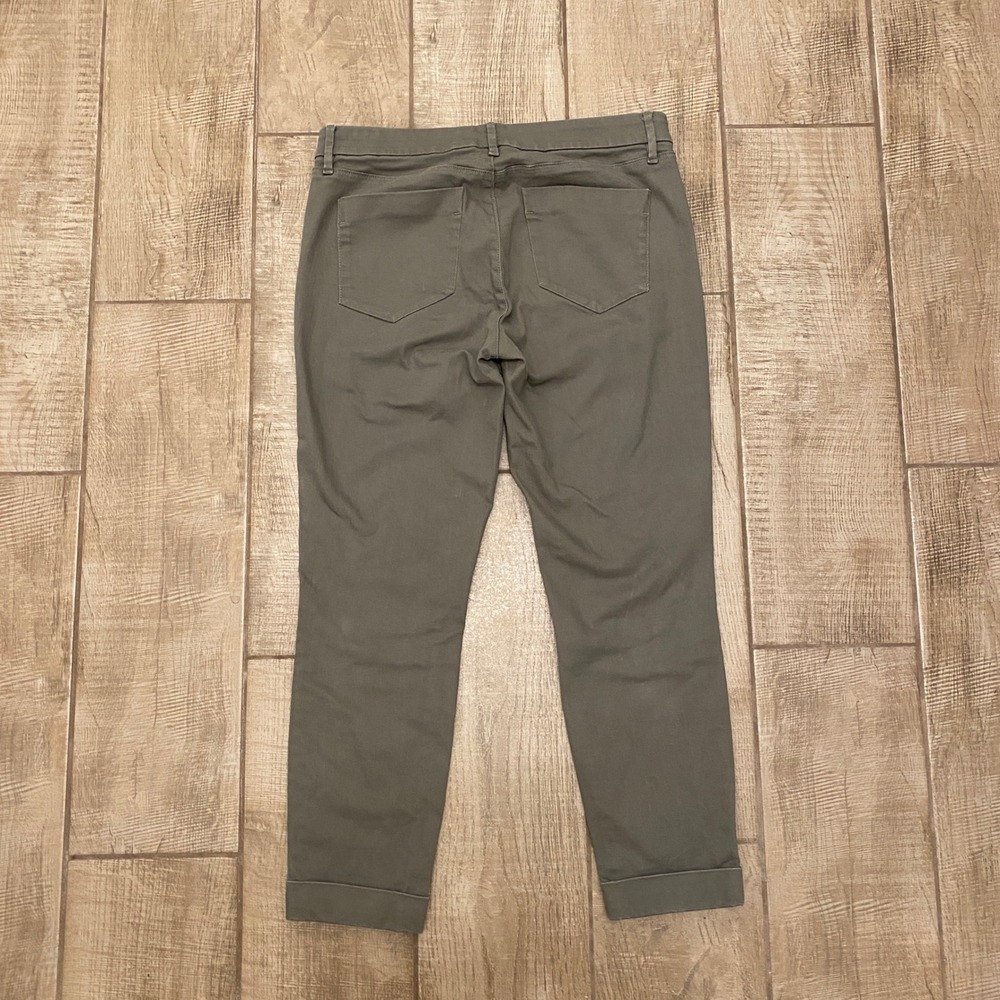 Loft Modern Skinny Ankle Pants 29/8 Olive Green Denim Cropped Preppy Casual Chic